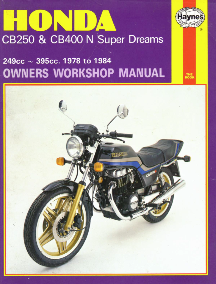 Honda CB250N Super Dream 1978-1984 Workshop Manual | 2FIFTYCC.COM ...